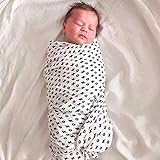 「XOXO」Organic Cotton Baby swaddle- 47 by 47インチVegan Friendly & Nature Inspired、手Wrapped : XOXOパターン