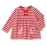 ミキハウス ホットビスケッツ(MIKIHOUSE HOT BISCUITS) キャビットちゃん ボーダー長袖Tシャツ 73-5208-780 120cm 赤×ピンク