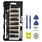 Powangle 68 in 1 精密ドライバーセット 56種ビット 磁石付き 多機能ツール スマホ分解 修理 DIY作業 修理工具 (ブラック)