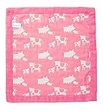 Angel Dear Jacquard Blankie Farm Animal Pink [並行輸入品]
