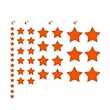 n. Sunforest 40オレンジStars Confettiビニール壁デカール取り外し可能なDIY飾りステッカー赤ちゃん保育園壁アート壁画