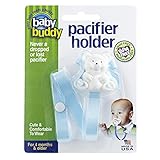 Baby Buddy ベビー バディ ホワイトベア マルチクリップ シングル おしゃぶりホルダー ライトブルー