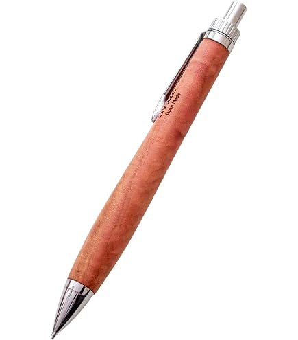 Amazon.co.jp: 野原工芸 (新型特上花梨瘤杢)シャープペン木製 茶色