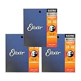 エリクサー ELIXIR 12052 NANOWEB Light 10-46 エレキギター弦×3セット