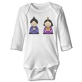 Sasa85 ひなまつり すこやかな成長 イラスト 長袖ボディースーツ ベビー服 トップス プレゼント 面白い ホワイト 24 Months