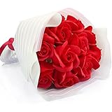 Yobansa 造花 フレグランス ソープフラワー プレゼント 花束 石鹸 薔薇 枯れない 花 バラ ブーケ プレゼント 結婚祝い 誕生日 母の日 父の日 定年祝い 還暦祝い 新築祝い 送別会 メッセ