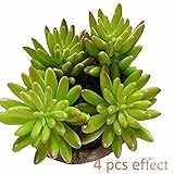 Neomarkホームガーデン人工多肉植物フラワー植物UnpottedホームインテリアウェディングブーケDIY 4個