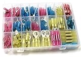 Ginsco 250pcs Heat Shrink Wire Connector DIY Kit Waterproof Marine Automotive Terminals Set [並行輸入品]