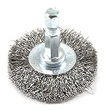 Forney 72726 Wire Wheel Brush, Fine Crimped with 1/4-Inch Hex Shank, 1-1/2-Inch-by-.008-Inch [並行輸入品]