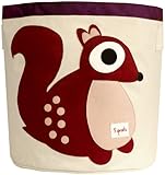 3 Sprouts Storage Bin　Berry Squirrel　（並行輸入）
