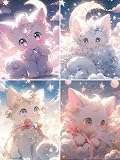 4個セット ダイヤモンドアート キット、BetterJonny 5D ダイヤモンド キット ダイアモンドビーズ絵画キット アート壁アート 手作り絵画 手芸キット 全面貼り付けタイプ DIY 手芸キット初心者 大人 子供 30x40cm 花