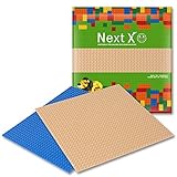 NextX 2Pack Brick Baseplates Compatible with LEGO Brick Building Toys, 10'' X 10'' Thickening Base P