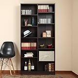 本棚 薄型 ラック 棚 木製 書棚 本箱 シェルフ 収納 コミック 大容量 おしゃれ 〔幅900〕 ブラック