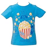 【本体綿100％】2017年 夏物 アンパンマン 天竺 ポップコーン柄 Ｔシャツ Anpanman ブルー◇95cm