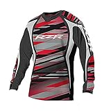 ポラリスRZRレッド&ブラック穴なし軽量メッシュRacing Jersey レッド