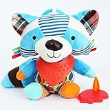 【Ani Mam Kids】音がなる 動物 お友達 ぬいぐるみ ベビー 子供 キッズ 知育 おもちゃ 遊具 (アライグマさん)