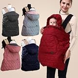 ポグネー ベビーケープ キャリアカバー【エルゴ マンジュカなど着用可能】防寒 ベビーカー フットマフ 抱っこ紐防寒/PG-BABYCAPE02 (ブラック)