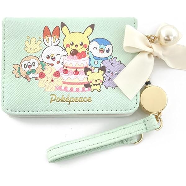 Amazon.co.jp: 2つ折りリール付きパスケース YE フラワー