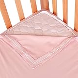 QuickZip Crib Zipper Sheet, Pink by Clouds and Stars [並行輸入品]