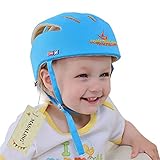 Masaling ベビー・子供・乳幼児　安全ヘルメット　スポンジヘルメット　サイズ調整可　ヘッドガード　プロテクター保護ケガ防止　軽量　衝撃緩和　衝撃吸収 (ブルー)