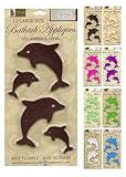 Betterホーム12 Fun Dolphin Shapedバスタブ/シャワー壁アップリケ安全非スリップ踏み板、最新装飾色 ブラウン