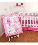 Sumersault Ballerina Friends 4-Piece Crib Set - pink/multi, one size by Sumersault