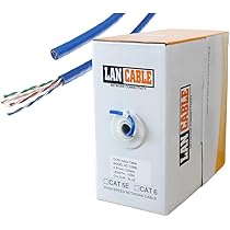 Amazon.co.jp: 100m CAT6 LANケーブル 青 (コネクター無し) PoE対応