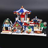 HitsanクリスマスMerry Go Around建物ブロック教育子供おもちゃ子供プレゼント1412pcs One Piece
