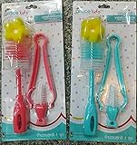( PACK 2 SET ) 哺乳瓶ブラシ ナノテクノロジー採用　超高密度 哺乳瓶ブラシ Grace Kids Begonia Bottle and Nipple Brush with Bottle 