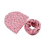 Ochine　ベビー　キッズ　子供　帽子＋マフラー　コットン　二点セット　英字柄　超可愛い　男女兼用　保温防寒　撮影用にも　出産祝い　贈り物　フリーサイズ　6色選択