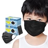 【小さめマスク 子供14.5cm】マスク 不織布 小さめ 16.5cm/マスク 子供14.5cm/大人17.5cm 個包装 マスク黒、ホワイト 三層構造 brodioマスク 小顔/女性/子どもたち 日本認証済み 耳が痛くない (子供用·ブラック·14.5cm*9cm, 100枚)