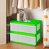 ワイド チェスト 収納ケース 1段 2個組 グリーン 日本製 MJ-W1-2GR