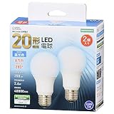 オーム電機 LED電球 E26 20形相当 昼光色 全方向 2個入 LDA3D-G AG52 2P 06-4703 OHM