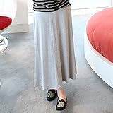 ゆったり楽チン 福美康(FUMEIKANG) マタニティ マキシスカート ロングスカート (ブラック)