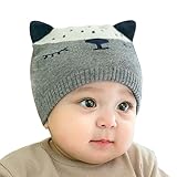 (よキーよ)Yokeeyo ニット帽 毛糸 可愛い耳付き 狐狸耳 新生児帽子 ベビー用帽 赤ちゃん キッズ 帽子 男の子 女の子 男女児 秋冬 防寒 刺繍 スタイリッシュ 楽しみ5色