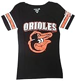 Baltimore Oriolesレディース半袖スクープネックベビージャージー XL ブラック