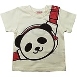 《初夏盛夏対応》 GARACH(ギャラッチ) 天竺PANDA Pt半袖Tシャツ 120cm/Re NO.AH-1621314