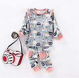 QD-SGMP 子供服 春秋 長袖 パジャマ キッズ ベビー ルームウェア ロングパンツ 上下セット 女の子 男の子 綿 おしゃれ カジュアル 動物柄 可愛い 綿羊(110#)