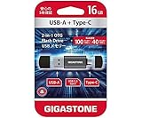 ギガストーン 2in1 OTG USBメモリー USB-A+Type-C 16GB GJU3-AC44GY-16GB-1pk-R