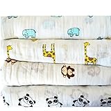 Roo Threads Large Baby Muslin Swaddle Blankets - Plus Bandana Bib by Roo Threads