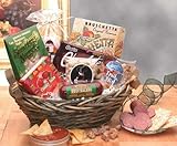 Gift Basket 851182 Classic Snack Gift Basket with Lovely Green Wicker Basket