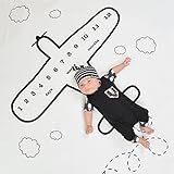 フォトシーツ 赤ちゃん用 飛行機柄 マンスリーフォト 寝相アート シーツ コットン 綿 ブランケット マット おくるみ ベビー 出産祝い 男の子用 女の子用 ユニセックス かわいい おしゃれ