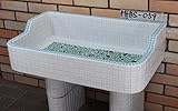 M-BS-059 昭和レトロなタイル流し台Mサイズ-059 タイル流し シンク防水タイプ内部使用可