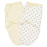 Summer Infant SwaddleMe 2 Piece Adjustable Infant Wrap, Bee Lining, Small/Medium by Summer Infant [並