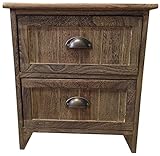 ２段ラック電話台やインテリアにキャビネットベッドテーブルブラウン