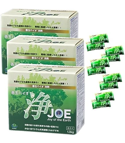エコプラッツ 善玉バイオ JOE デオクリン 粉末洗剤 1.3kg 6箱