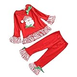 (スーパーモダン)Super Modernクリスマス コスチューム サンタ 2点セット 長袖 ガールズ 子供用 キッズ 可愛い 衣装子供 ガールズ 90~130cm コットン生地 子供服 クリスマスプ