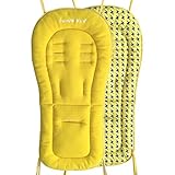 WonderKids Baby Stroller Pad and Seat Liner (Yellow)