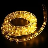 WALCUT 110V LED Rope Light PVC Rope Strip Light for Party Christmas Home DecorationWarm White【クリスマス】