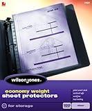 Wilson Jones Economy Weight Top-Loading Sheet Protectors Clear 100/Box (W21421) [並行輸入品]
